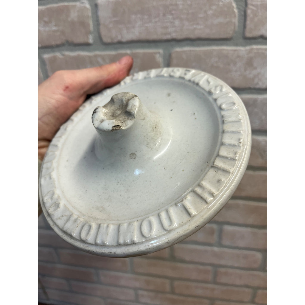 Western Stoneware Canning Jar Lid Weir Seal No 5 Wire Lock 6"