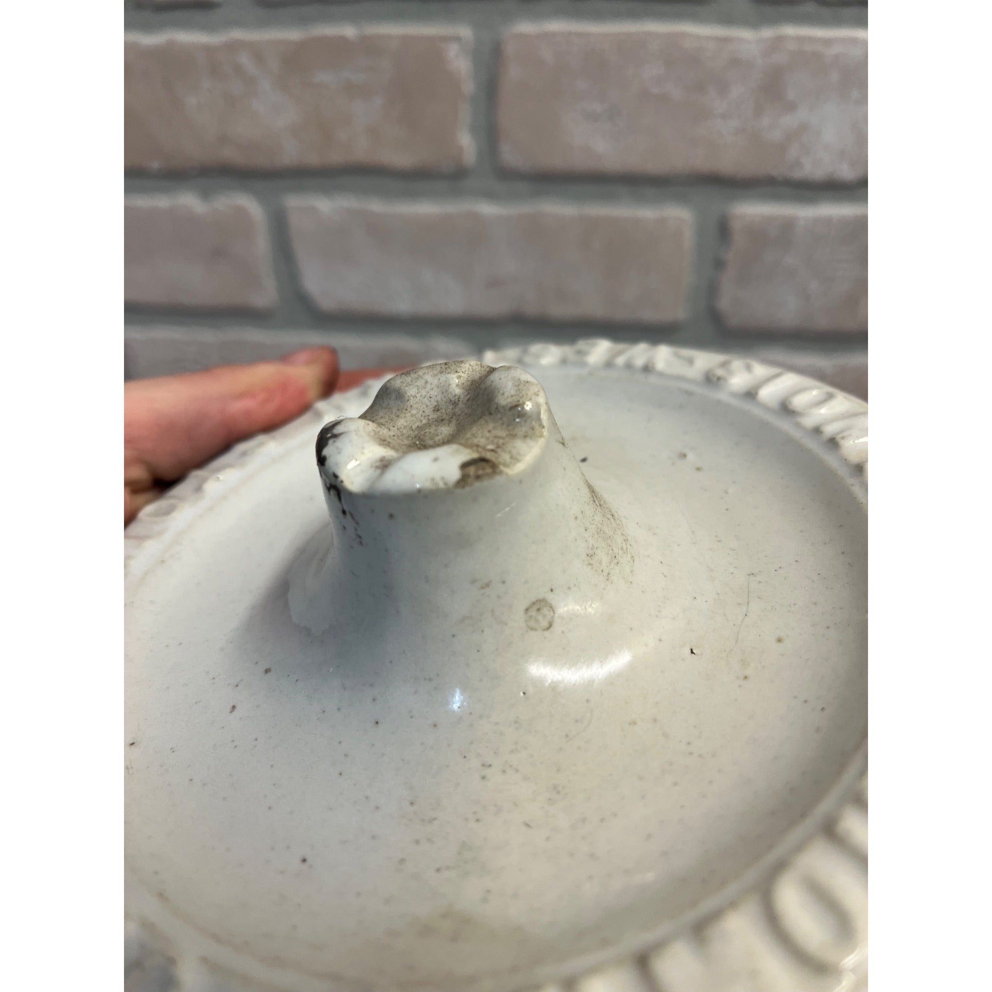 Western Stoneware Canning Jar Lid Weir Seal No 5 Wire Lock 6"