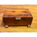 Vintage Cedar Small Wooden Dresser Trinket Jewelry Storage Box Chest 1950s Mid Century