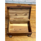 Vintage Cedar Small Wooden Dresser Trinket Jewelry Storage Box Chest 1950s Mid Century