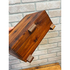 Vintage Cedar Small Wooden Dresser Trinket Jewelry Storage Box Chest 1950s Mid Century