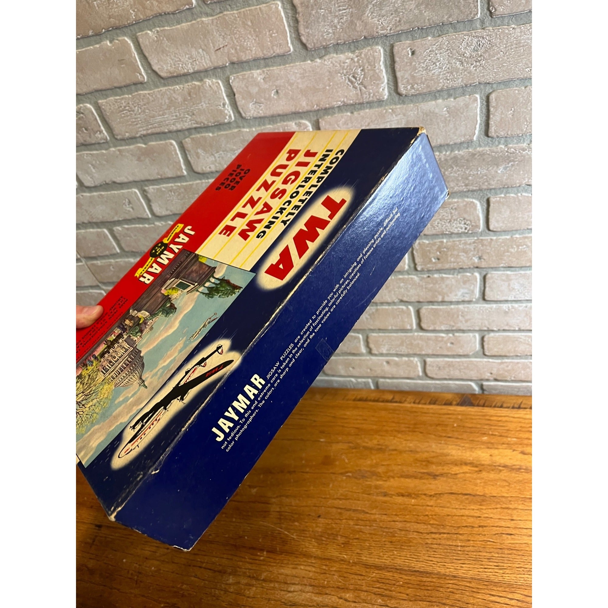 Vintage 1950s TWA Airlines Washington DC Jaymar Jigsaw Puzzle 1000+ Pieces