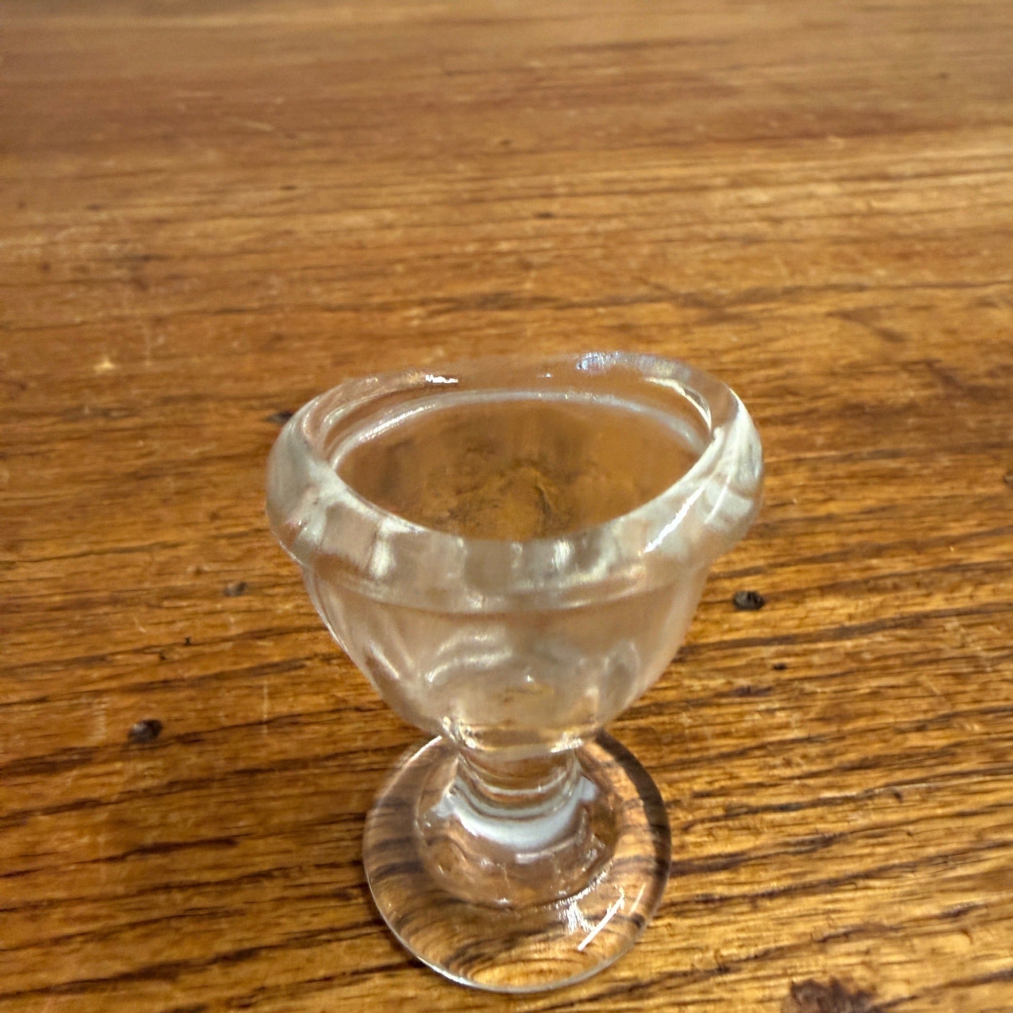 Vintage Optical Eye Wash Cup Clear Victorian Glass Pedestal
