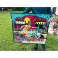 Vintage 1976 Bally Aladdin's Castle Pinball Game Back Glass