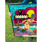 Vintage 1976 Bally Aladdin's Castle Pinball Game Back Glass