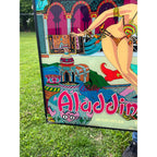 Vintage 1976 Bally Aladdin's Castle Pinball Game Back Glass