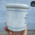 Vintage Red Wing Beater Jar Stoneware Blue Banded - No Advertising - Eggs Cream