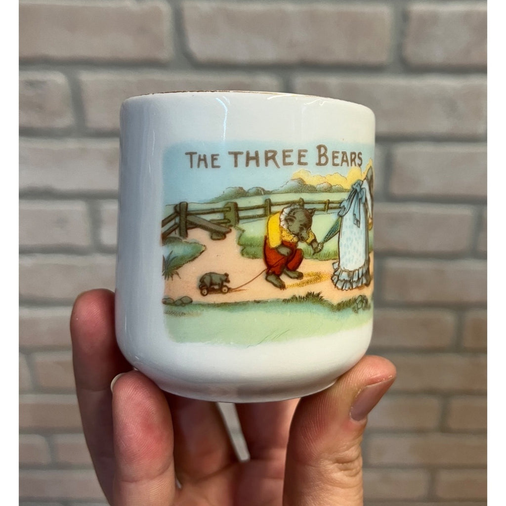 Vintage Mini Three Bears Victorian Cup Mug Nursery Rhyme Child's Cup Silverhair