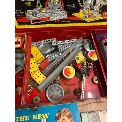 Vintage 1951 Gilbert Erector Set 8 1/2 Electric Giant Ferris Wheel