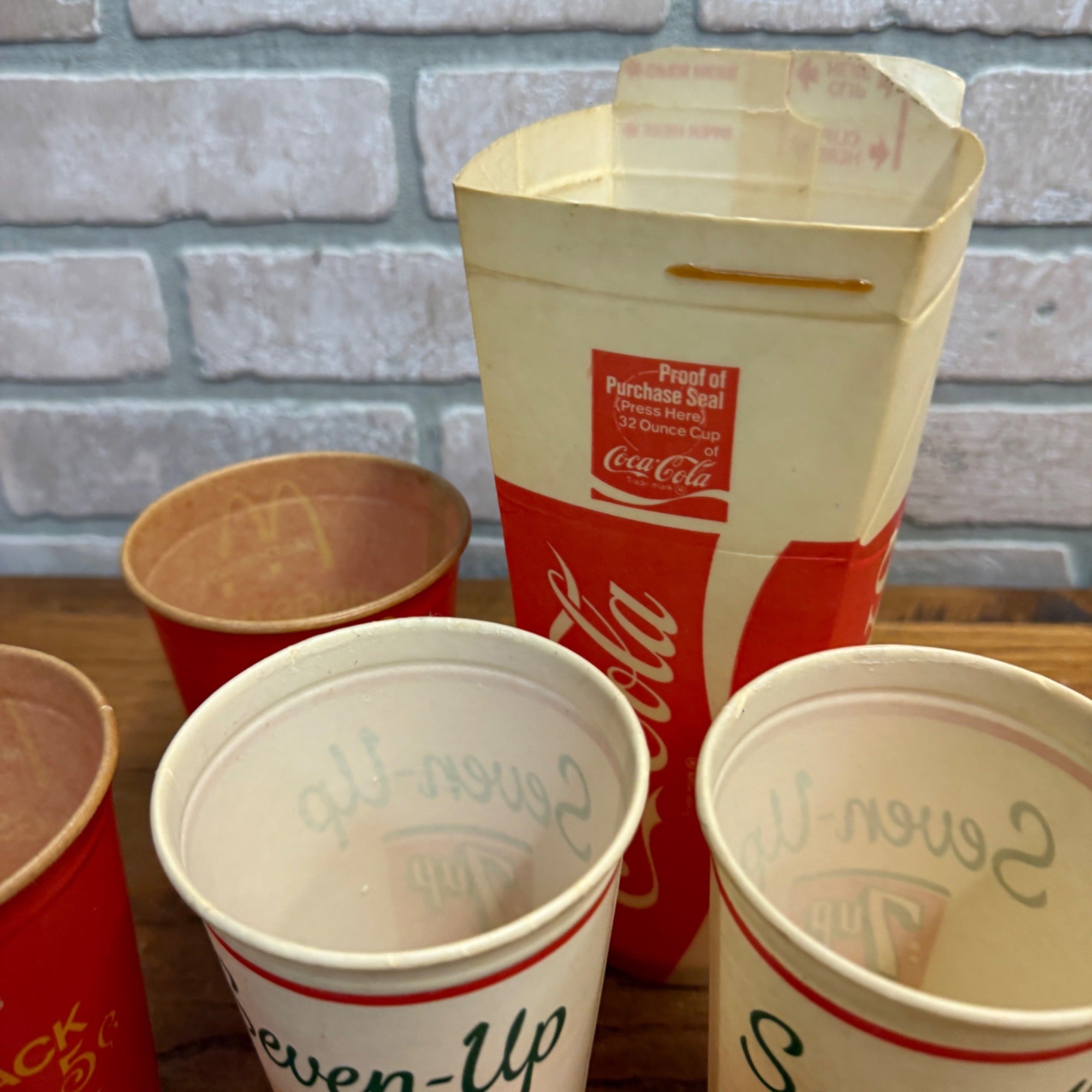 Huge Lot Vintage Soda Advertising Sample Promo Taster Wax Cups Coca Cola 7UP ++