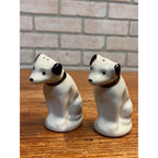 Vintage RCA Nipper Dog Mascot Ceramic Salt & Pepper Shaker Set "His Master's Voice" Campaign Circa 1955
