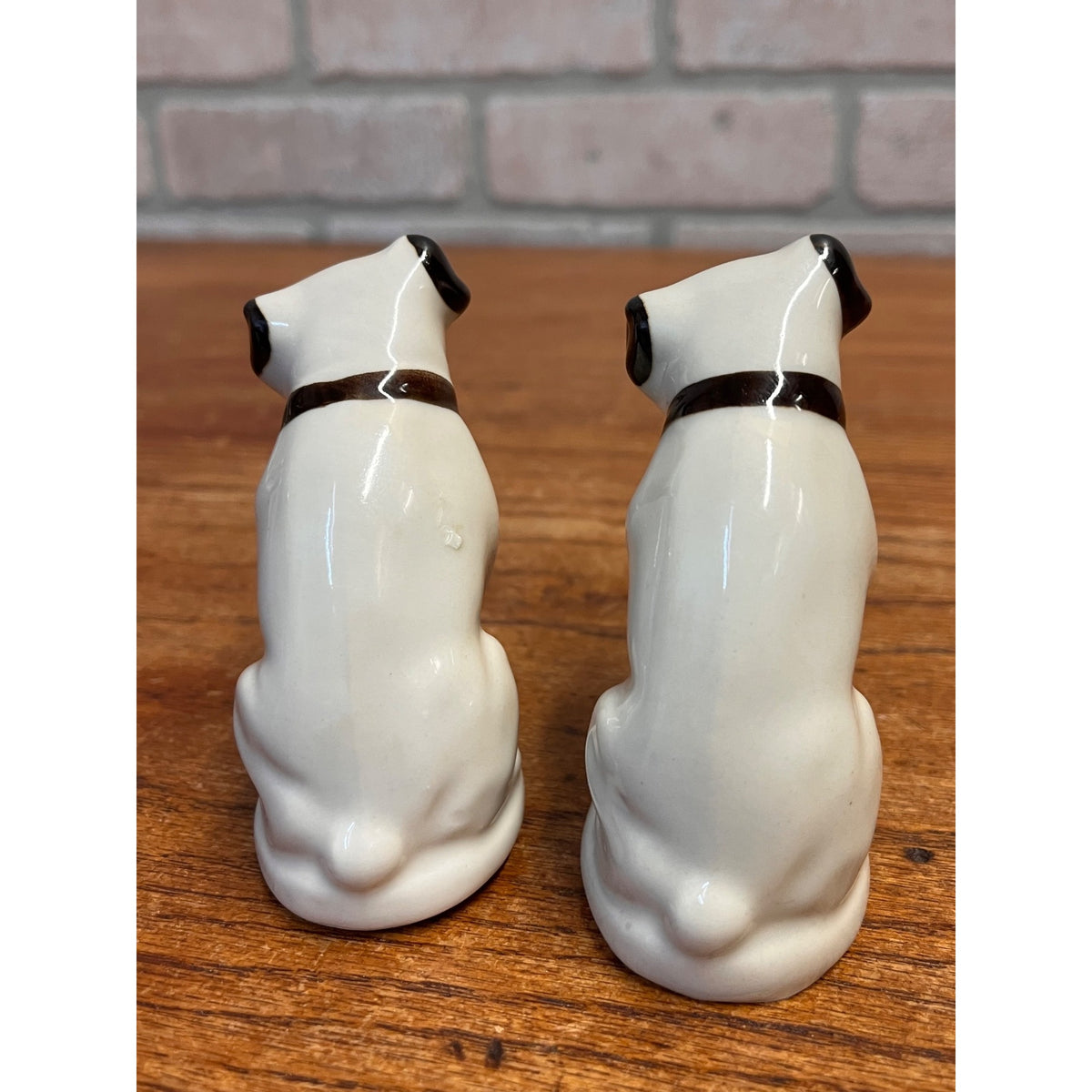 Vintage RCA Nipper Dog Mascot Ceramic Salt & Pepper Shaker Set "His Master's Voice" Campaign Circa 1955