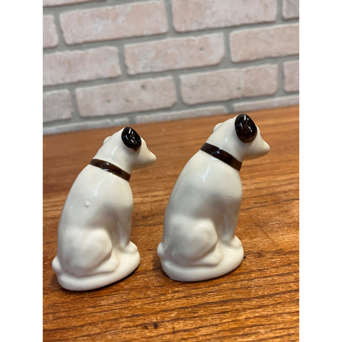 Vintage RCA Nipper Dog Mascot Ceramic Salt & Pepper Shaker Set "His Master's Voice" Campaign Circa 1955