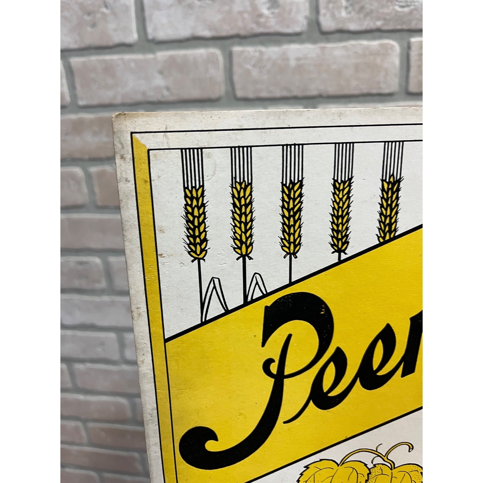 RARE Vintage Peerless Beer LaCrosse Wisconsin Advertising Sign Cardboard Wis WI