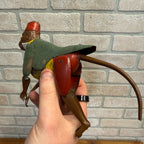 Rare Antique 1900 Tin Monkey Climbing Rope Pull Up String - German?
