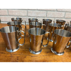 Vintage 1960s Old Hall Stainless Half Pint Tankards Mugs MCM Robert Welch Set 15