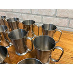 Vintage 1960s Old Hall Stainless Half Pint Tankards Mugs MCM Robert Welch Set 15