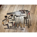 Antique Tool Lot Saws Screwdrivers Hand Drills Hammer Wrenches