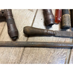 Antique Tool Lot Saws Screwdrivers Hand Drills Hammer Wrenches