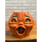 Vintage Halloween Jack o' Lantern Pulp Paper Mache JOL Choir Boy LARGE 8"
