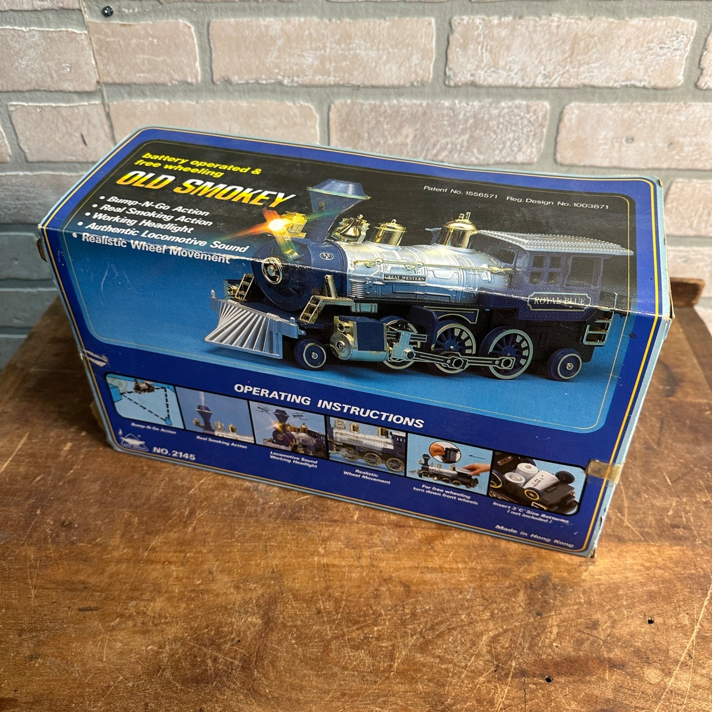 1981 NEW BRIGHT VINTAGE OLD SMOKEY GREAT WESTERN ROYAL BLUE TRAIN LOCOMOTIVE