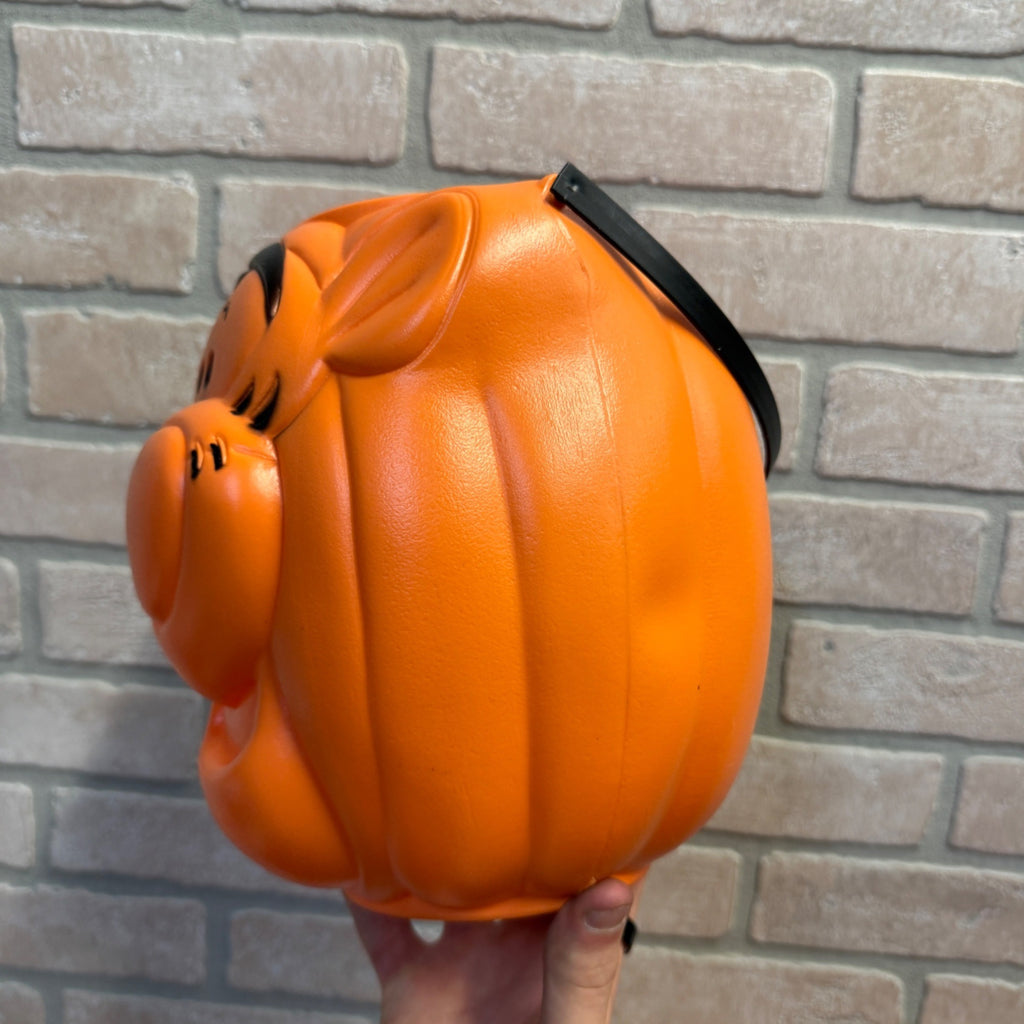 Vintage Plastic Blow Mold Tigger Halloween Candy Bucket Winnie The Pooh Disney