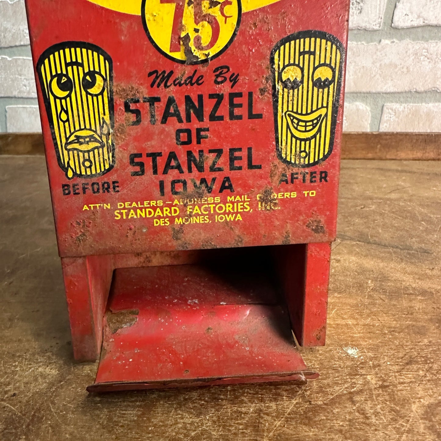 1920s Stanzel's Super Sealer Radiator Stop Leak Metal Wall Display Sign