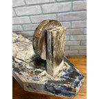 Antique Primitive Folk Art Religious Wall Sconce Carved Saint Icon Candle Holder Santos Bishop
