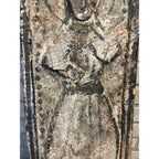 Antique Primitive Folk Art Religious Wall Sconce Carved Saint Icon Candle Holder Santos Bishop