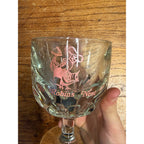 Vintage 1970s Robins Nest Glass Goblet Drinking Mug Thumbprint
