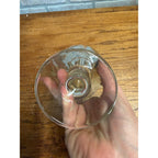 Vintage 1970s Robins Nest Glass Goblet Drinking Mug Thumbprint