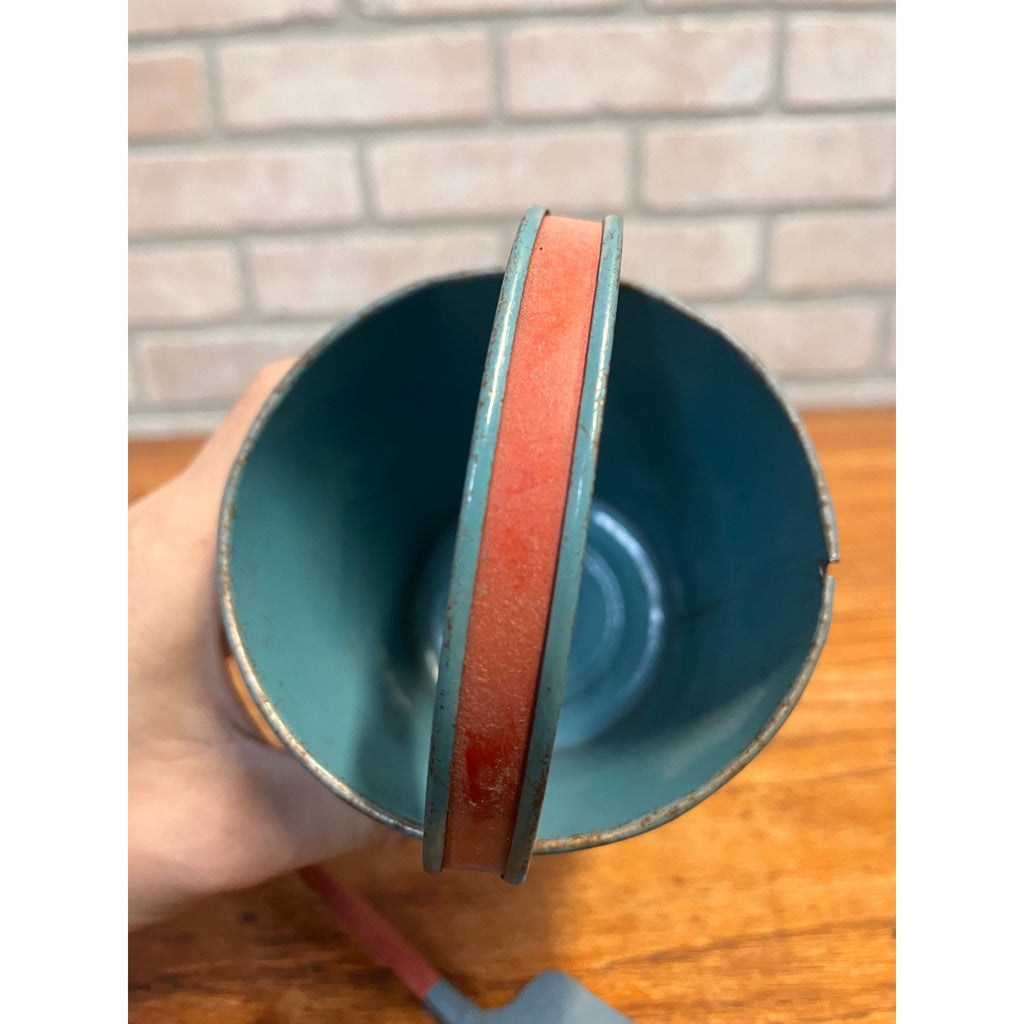 Vintage Ohio Art Tin Litho Child's Sand Toy Pail #128 Seahorse 4.25" T