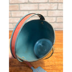 Vintage Ohio Art Tin Litho Child's Sand Toy Pail #128 Seahorse 4.25" T