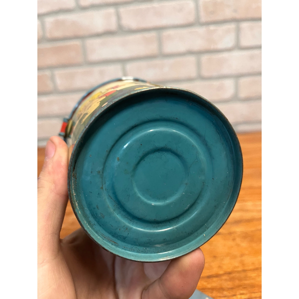 Vintage Ohio Art Tin Litho Child's Sand Toy Pail #128 Seahorse 4.25" T