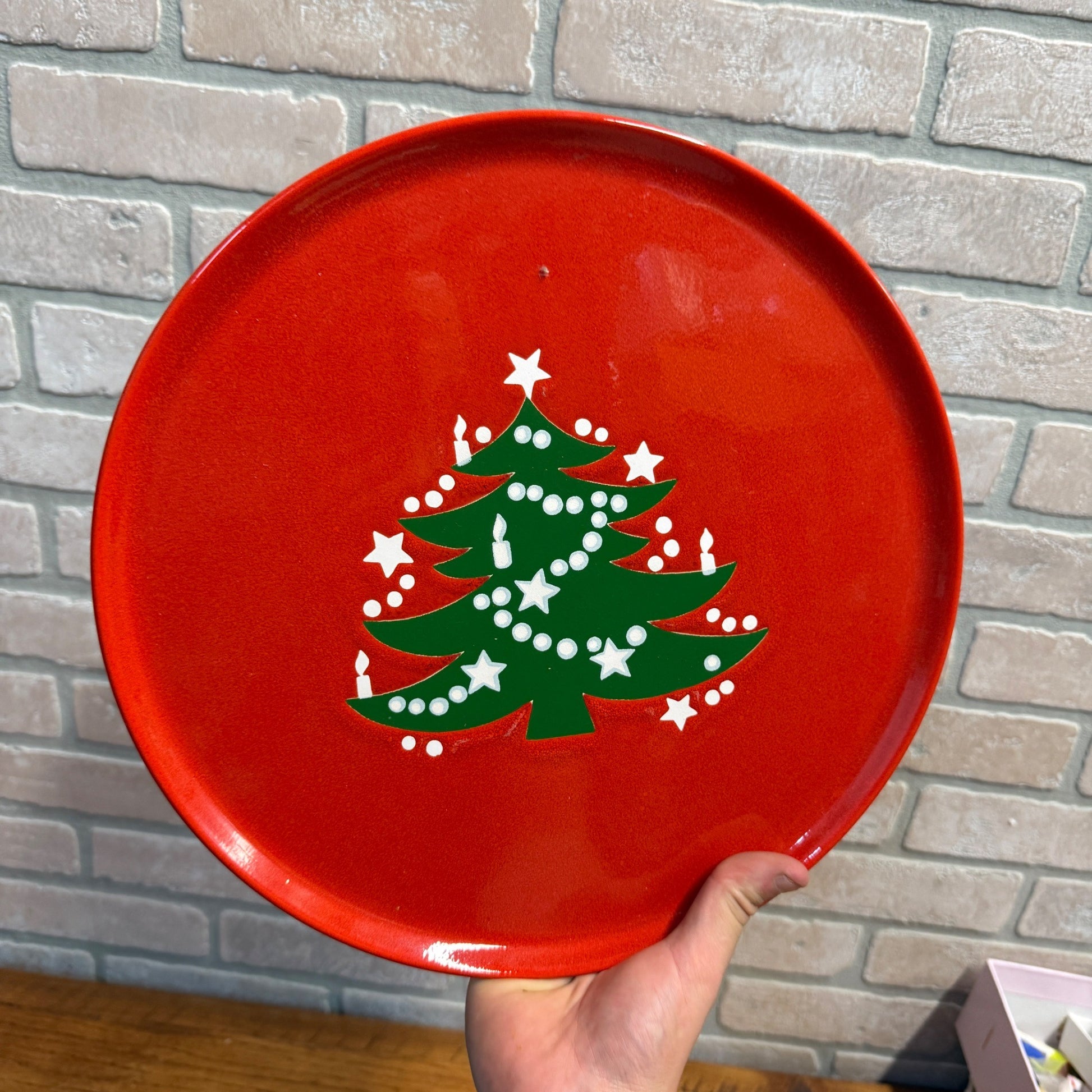 Waechtersbach 12.5""Christmas Tree Platter West Germany Serving Plate