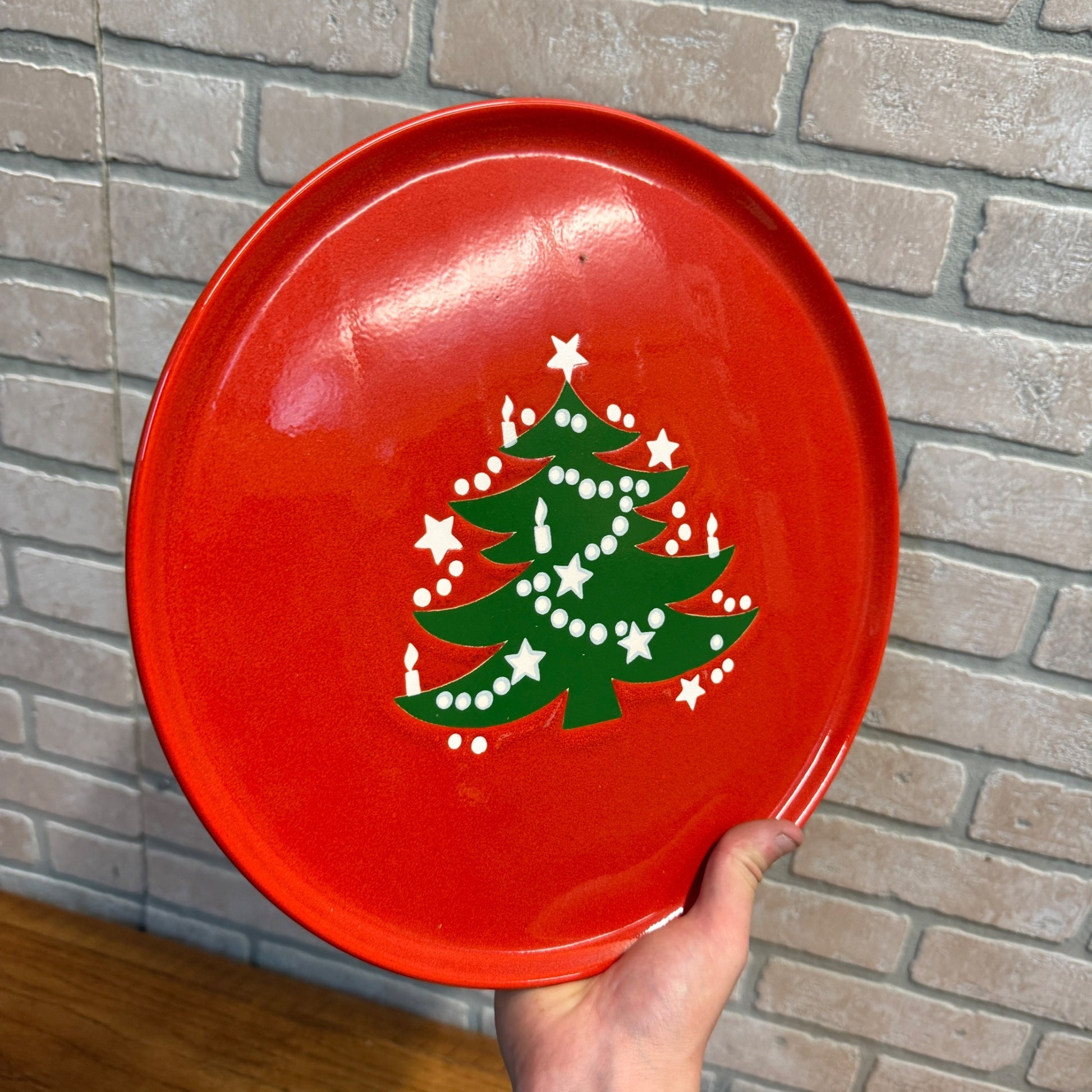 Waechtersbach 12.5""Christmas Tree Platter West Germany Serving Plate