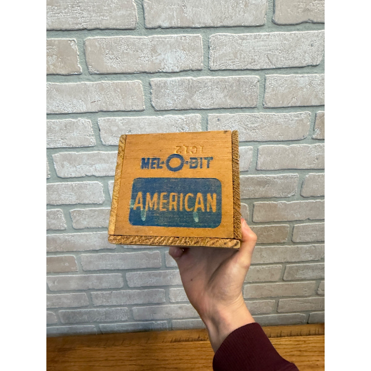 Vintage Mel-O-Bit Atlantic Tea American Cheese Crate Box Rustic Kitchen Decor Wooden
