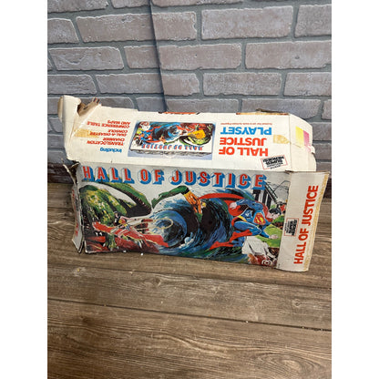 Vintage 1976 Hall of Justice Super Hero Vinyl Playset - Mego - w/ Box
