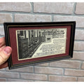 Vintage c1900s Lundstrom Sectional Bookcases Framed Ad Advertisement Sign