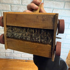 Antique Salesman Sample Child Midget Wood Bissell Sweeper Vacuum Cleaner Toy