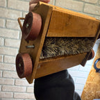 Antique Salesman Sample Child Midget Wood Bissell Sweeper Vacuum Cleaner Toy