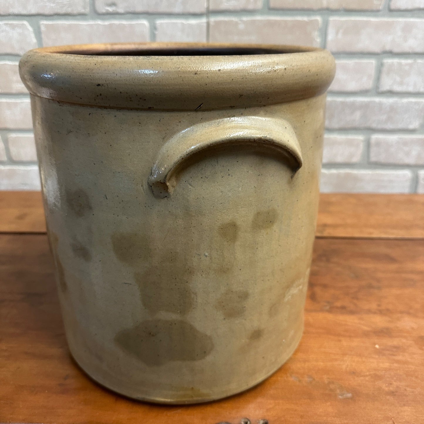 Vintage 1900s L.M. Pierron Milwaukee Wis Salt Glazed 3 Gallon Stoneware Crock