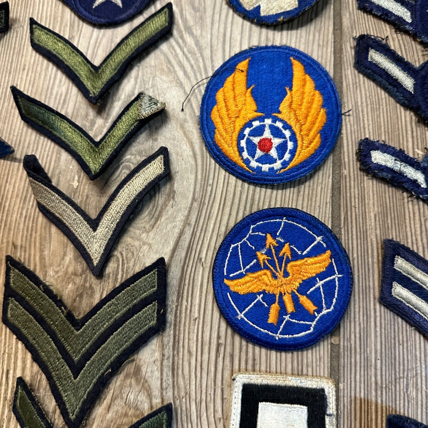 Huge Lot of World War II Vietnam War Era Patches Ranks Air Force Army WWII Pins