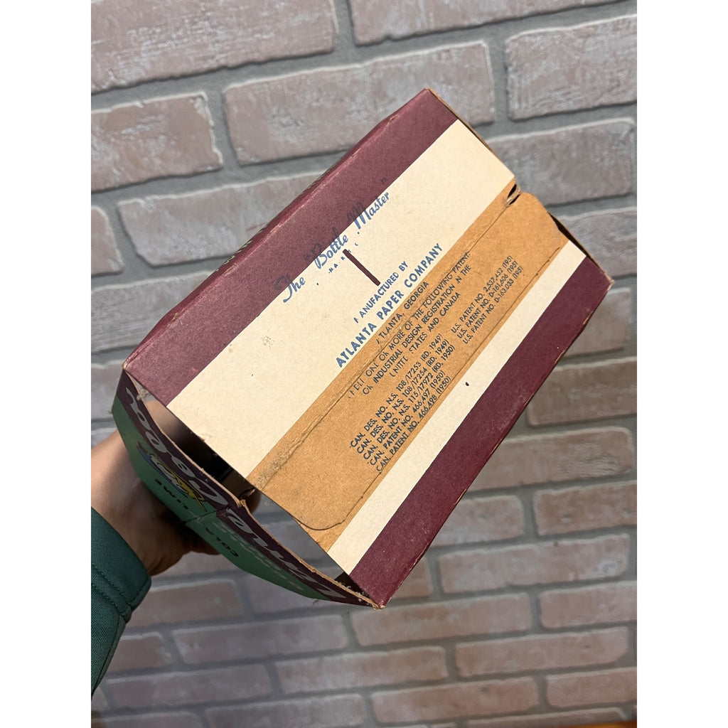 RARE Vintage 1959 Disney Donald Duck Lime Cola Soda Carrier w/ 6 Bottles - MINT