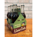 RARE Vintage 1959 Disney Donald Duck Lime Cola Soda Carrier w/ 6 Bottles - MINT