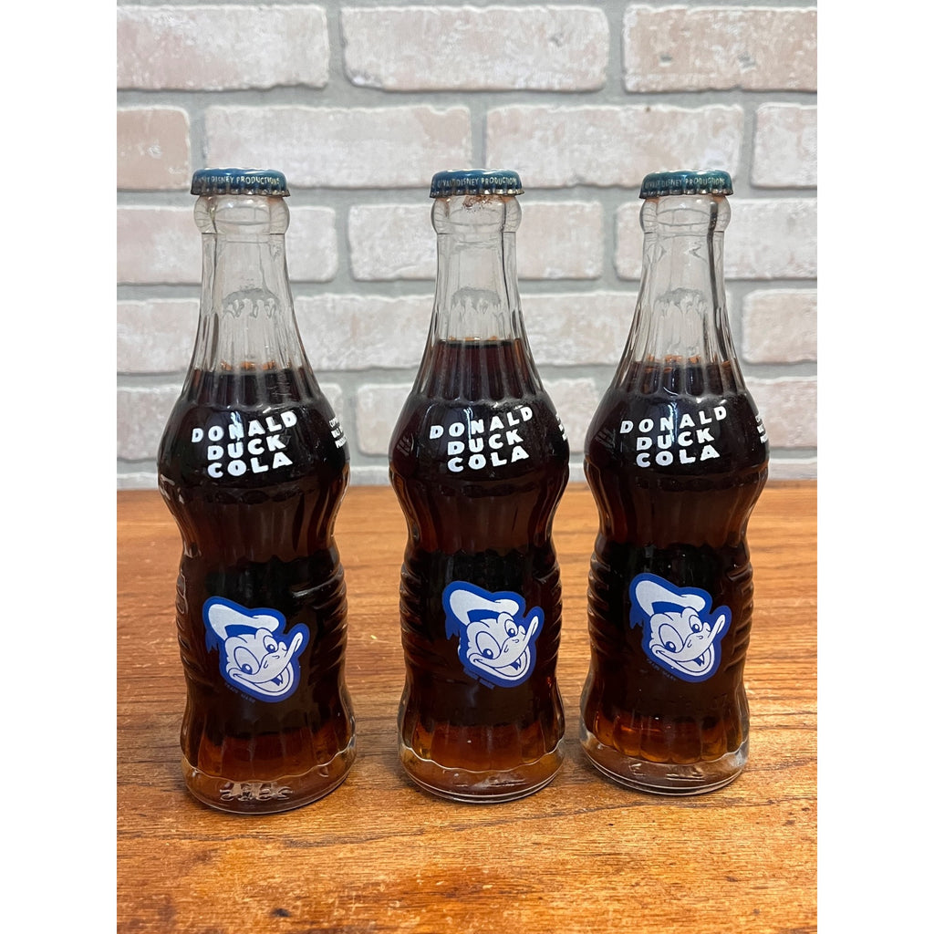 RARE Vintage 1959 Disney Donald Duck Lime Cola Soda Carrier w/ 6 Bottles - MINT