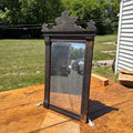 Antique Eastlake Walnut Wall Mirror Victorian Carved Hall Entryway 1880s