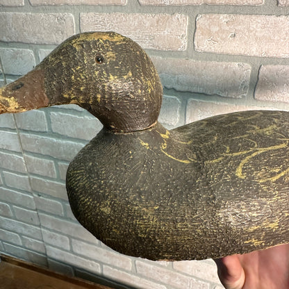 Antique Wooden Duck Decoy Mallard Hen Original Paint Gundelfinger Pratt