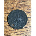 1852 Bank of Upper Canada One Penny Copper Bank Token Holed Pendant