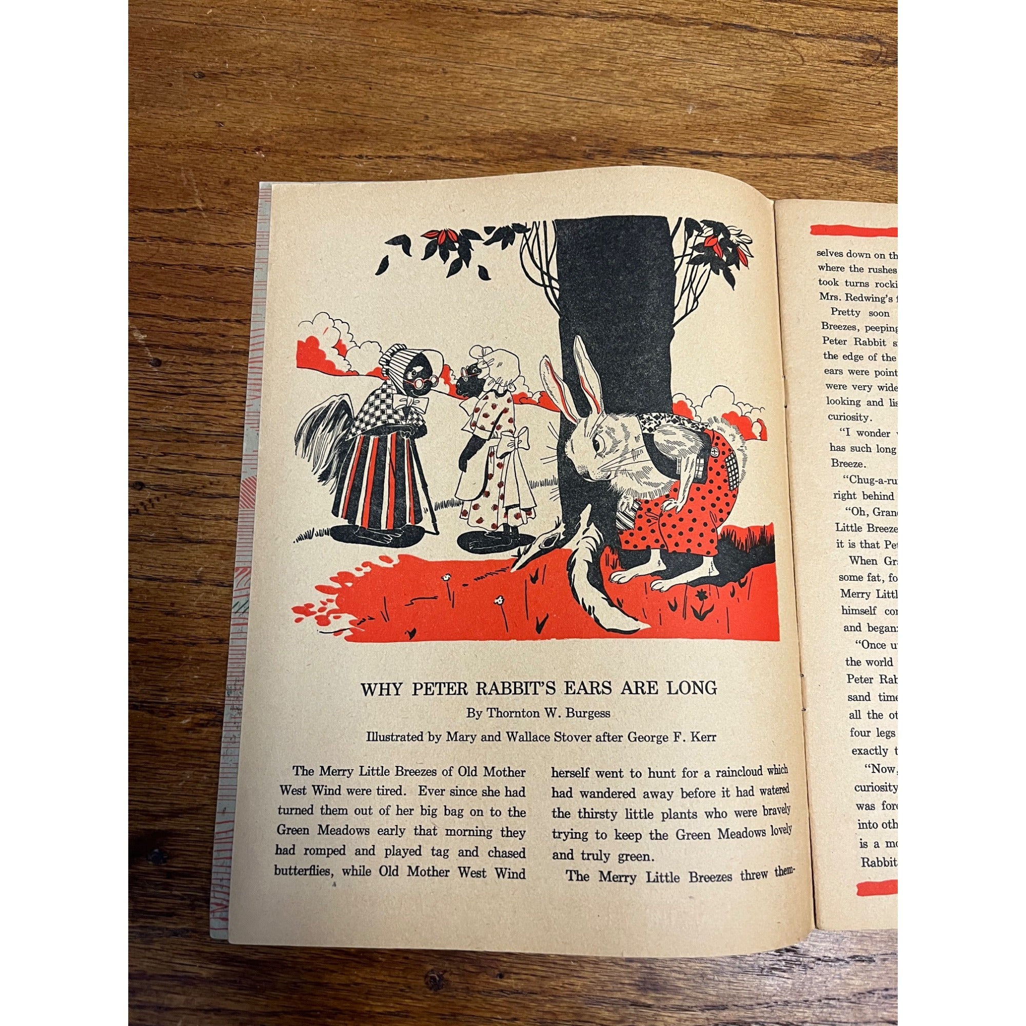 Vintage 1944 Why Peter Rabbits Ears Are Long Read & Color Story Book
